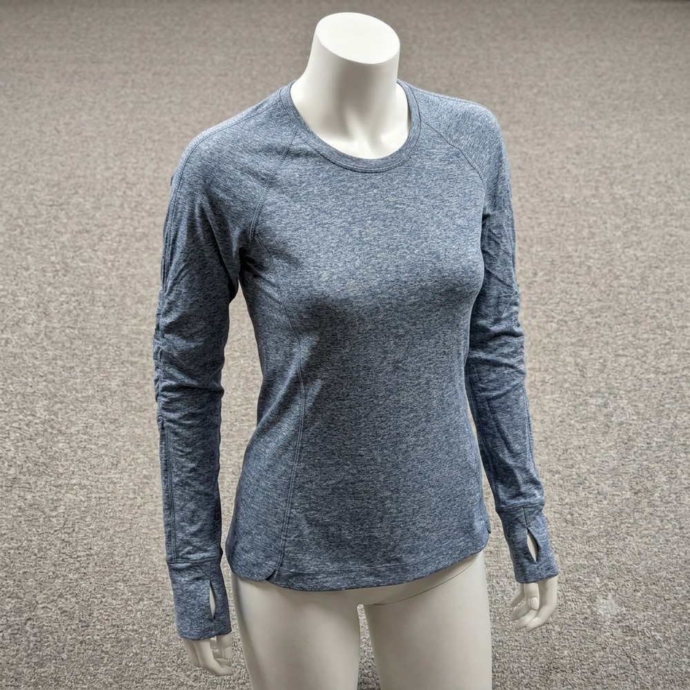 Lululemon Shirt Womens Sz 14 Gray Long Sleeve Running Athletic Yoga Pullover Top